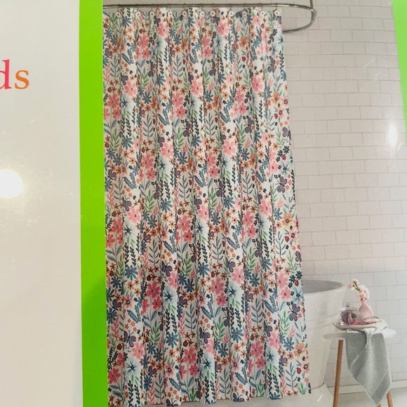 Charter Club Other - charter club shower curtain with 12 hooks, butterfly garden, multicolor